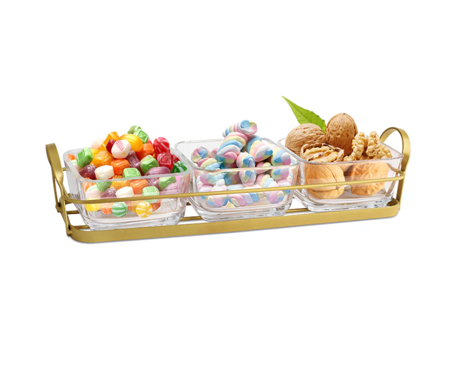 Yamasin - Daisy Glass Bowl Snack Set