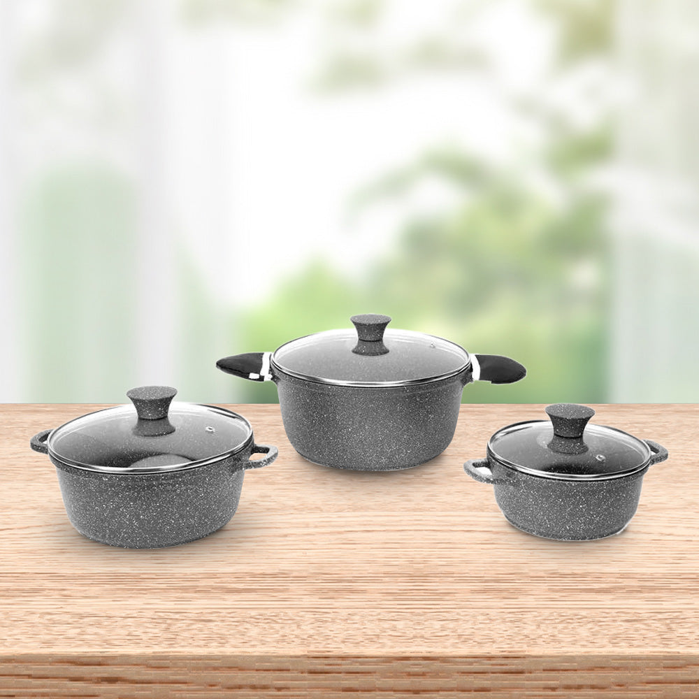 Wonderchef Granite Die Cast Casserole Set of 6Pc - OFFPRICE