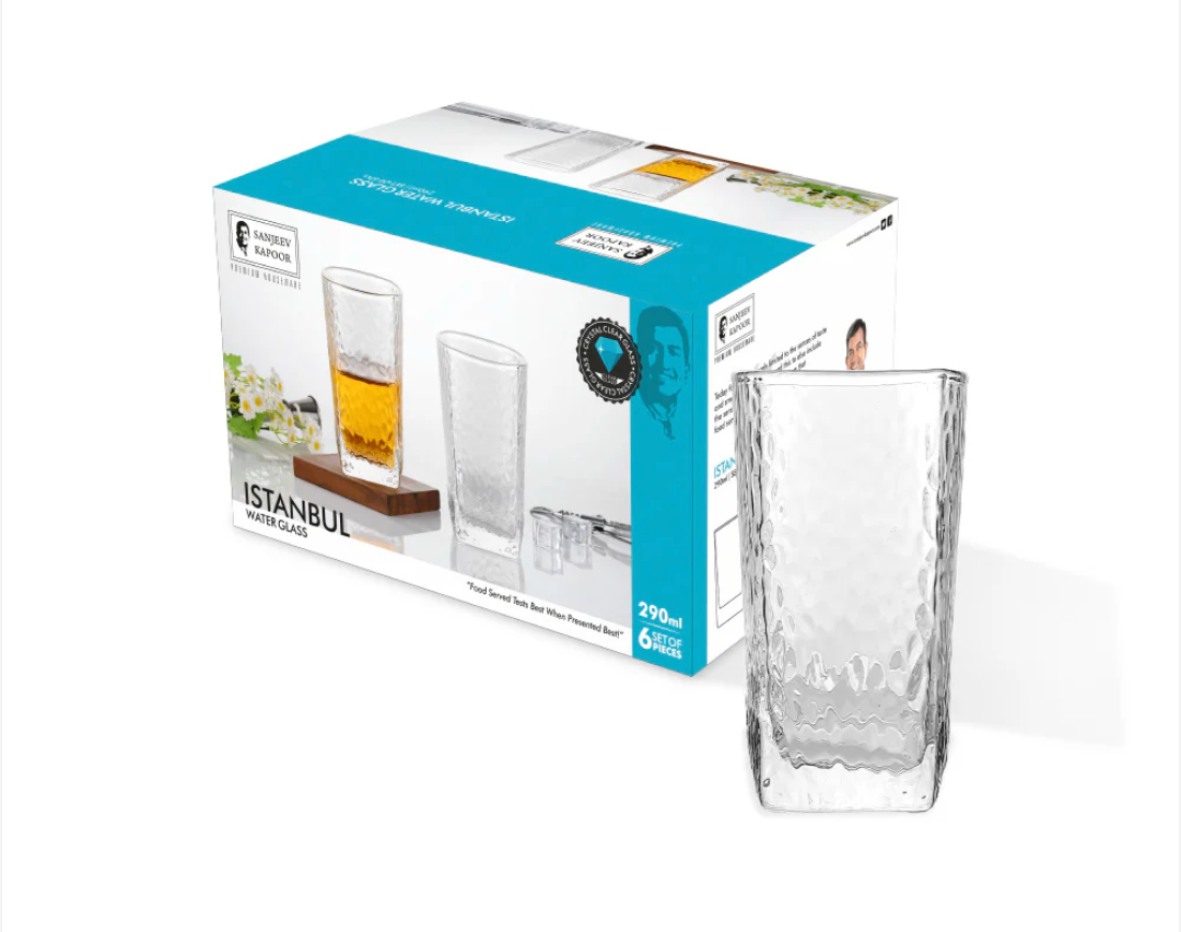 Istanbul Water Glass - 290 ML, Set of 6 PCS