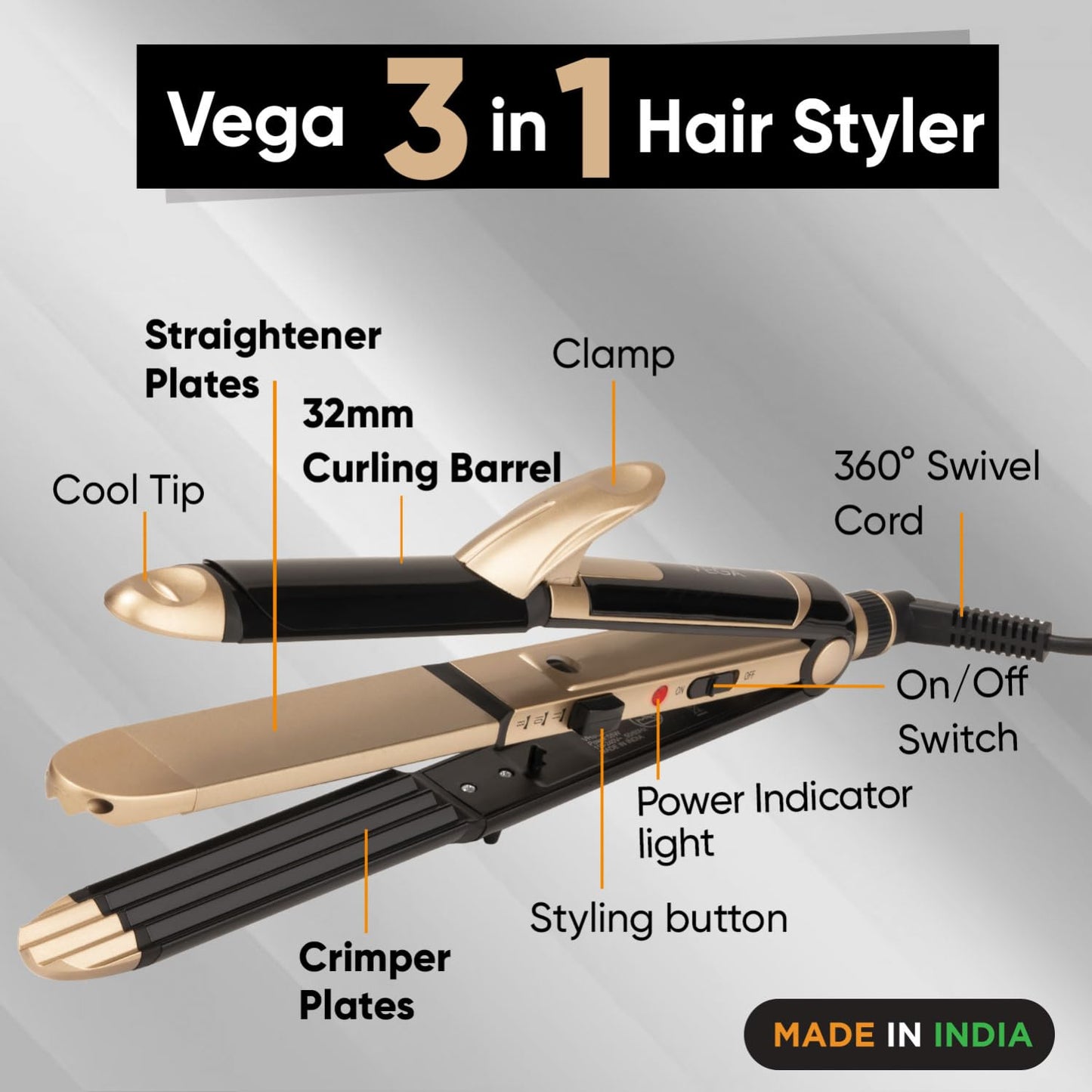 Vega 3 in 1 Hair Styler for Women